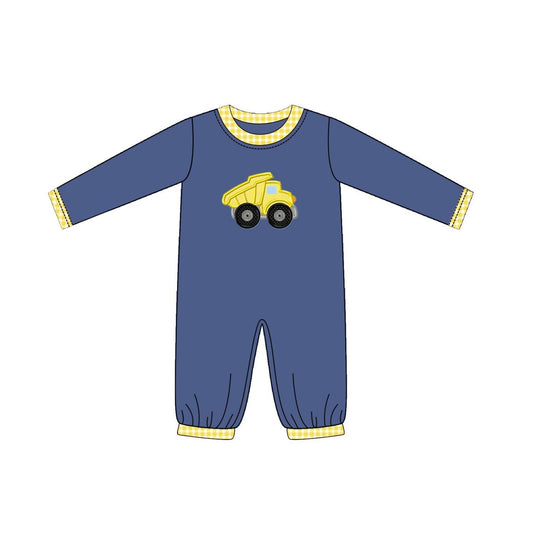 Baby Infant Boys Rompers Blue Trucks Rompers preorder LR1803