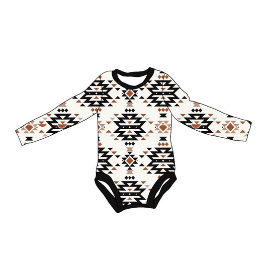 Baby Infant Boys Rompers Aztec Western Long Sleeve Rompers preorder LR1822