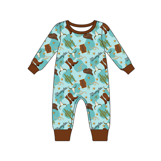 Baby Infant Boys Rompers Cow Boots Cactus Rompers preorder LR1914