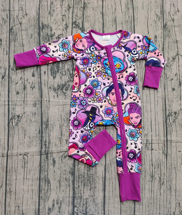 Baby Girls Cartoon Girls Flowers Two Way Convertible Rompers Preorder LR2817 10.24