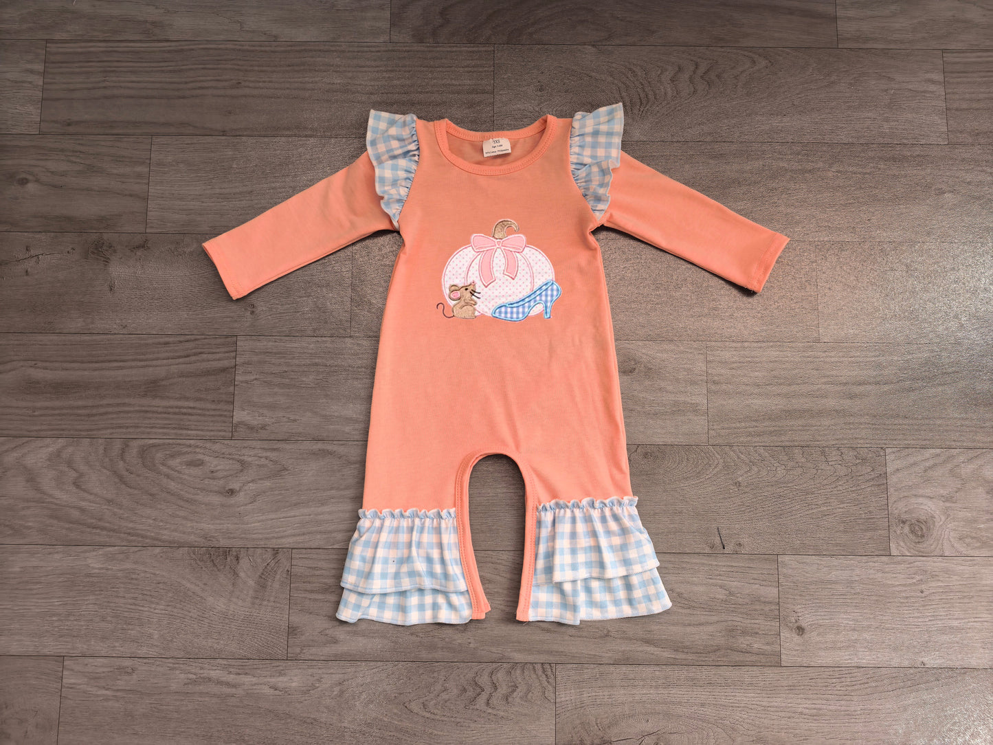 Baby Girls Rompers Bow Pumpkins Mouse Fall Ruffle Pant Rompers Preorder LR3217