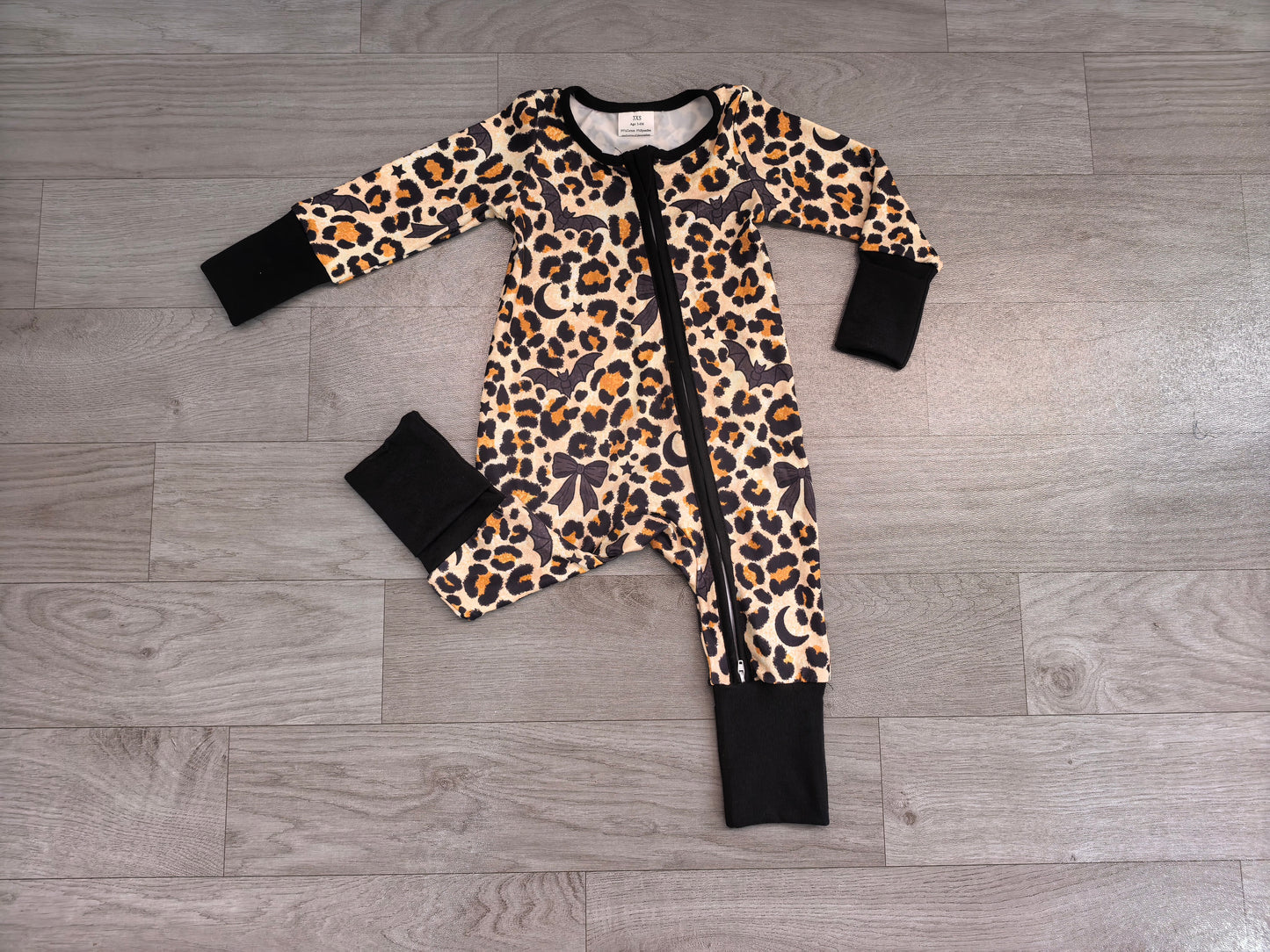 Baby Boys Rompers Leopard Bats Halloween Romper Preorder LR3242