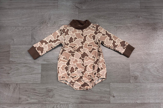 Preorder Baby Boys Rompers Long Sleeve Khaki Camo Rompers LR3263