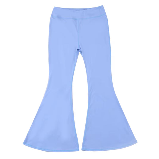 Baby Girls Pants Light Blue Yoga Active Wear Bell Bottom Pants Preorder P0577