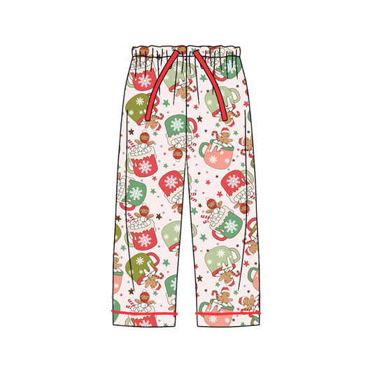 Adult Women Pants Christmas Cups Gingerbread Bottom Pants Pajamas Preorder P0601