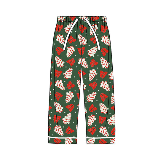 Adult Women Pants Christmas Tree Cake Bows Bottom Pants Pajamas Preorder P0645