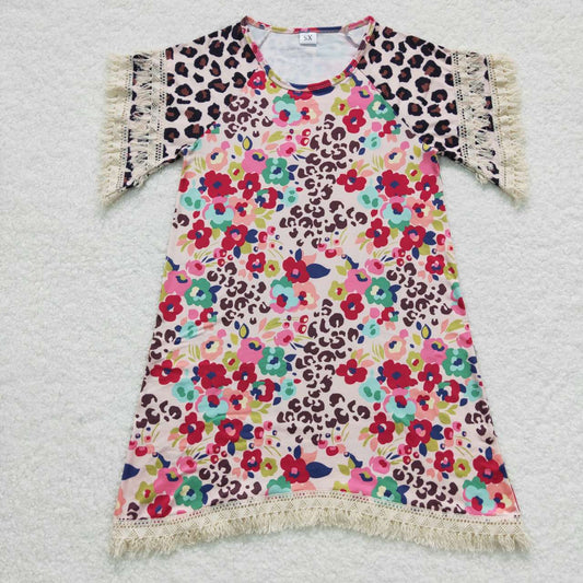 Women Adult Clothes Flower Print Short Sleeve Tee Shirts Tops GT0255