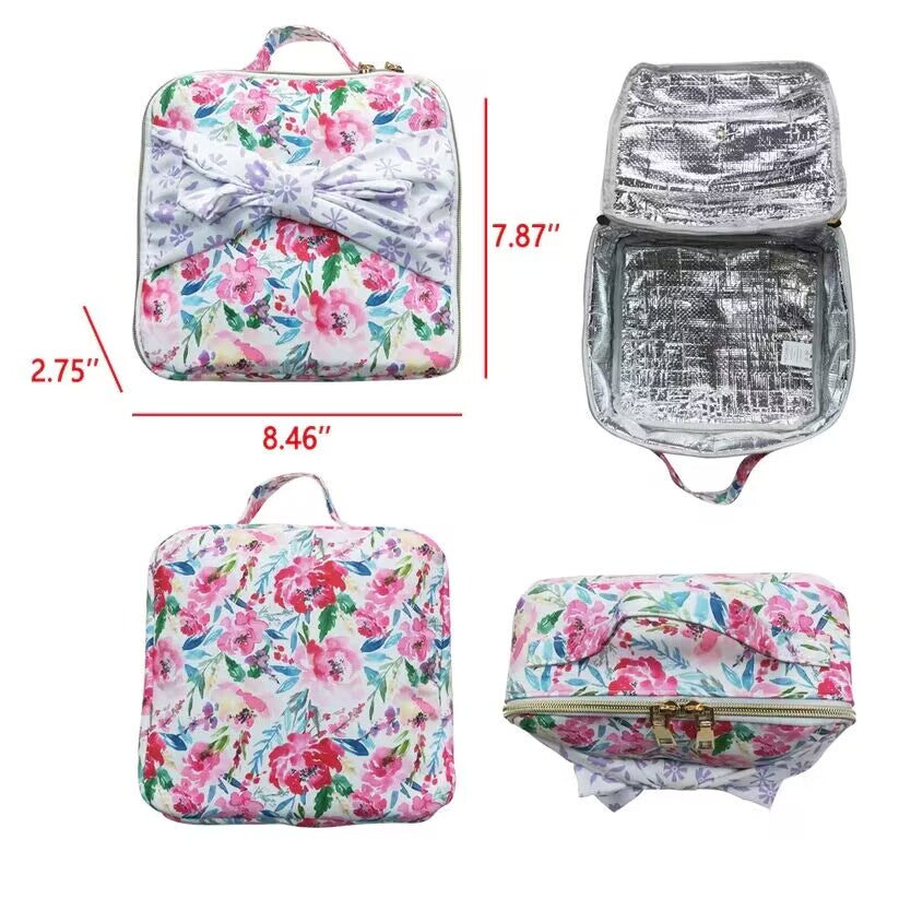 Kids Girls Lunch Boxes Back To School Small Flowers Back Bags Lunch Boxes BA0102