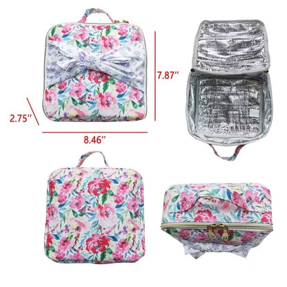 Kids Girls Lunch Boxes Back To School Small Flowers Back Bags Lunch Boxes BA0102