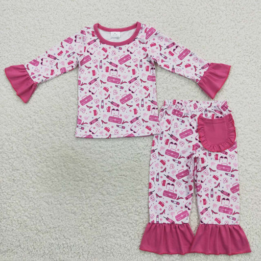 Boutique Girls Pajamas Long Sleeve Sleepwear Sets GLP0701