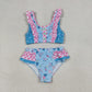 Baby Girls Sleeveless Flowers Button Vest Top Bummies Short Swimsuits S0777