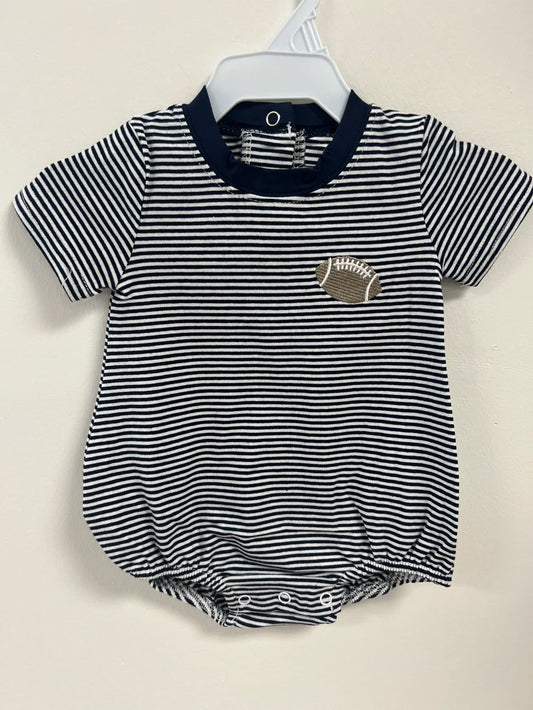 Baby Infant Boys Rompers Football Stripes Short Sleeve Rompers preorder SR1957