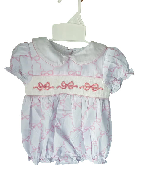 Baby Infant Girls Rompers Bows Pink Short Sleeve Rompers preorder SR1967