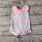 Baby Infant Girls Rompers Easter Rabbits Pink Flowers Rompers preorder SR2546