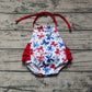 Baby Infant Girls Rompers 4th of July Bows Halter Rompers preorder SR2591