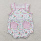 Sibling Baby Girls Sleeveless Mermaid Fishes Knee Length Dress Rompers
