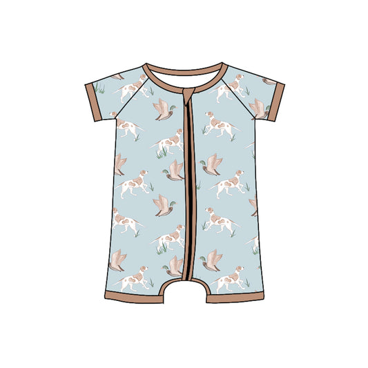 Baby Infant Boys Rompers Blue Sleeveless Dogs Ducks Rompers Preorder SR2936 3.5
