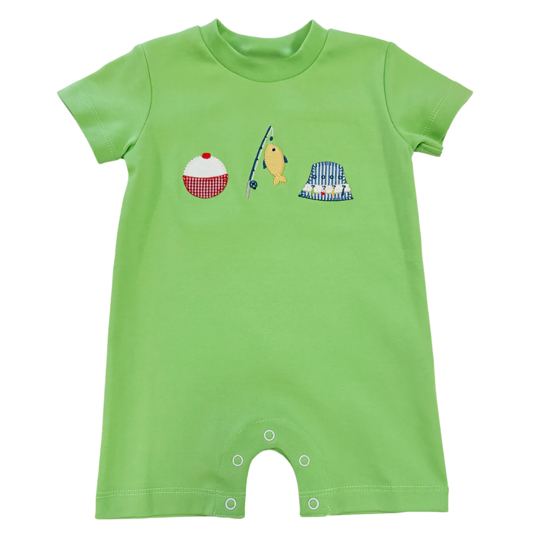 Baby Boys Rompers Green Short Sleeves Fishing Rompers Preorder SR3079 4.10
