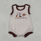 Sibling Baby Kids It's Alright to Be Little Bitty Stripe Top Short Western Clothes Set Rompers
