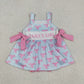Sibling Mama's Girls Strap Bows Ruffle Knee Length Dress Bummies Tunic Rompers