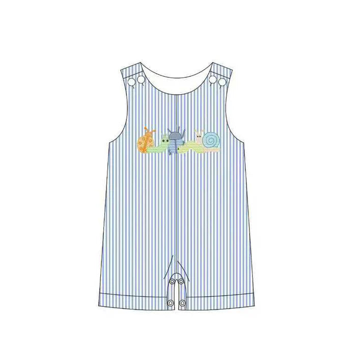 Baby Boys Sleeveless Ladybirds Snails Stripe Shorts Rompers Preorder 11.20