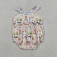 Sibling Baby Girls Pigs Cows Tunic Checked Ruffle Short Farm Clothes Set Rompers