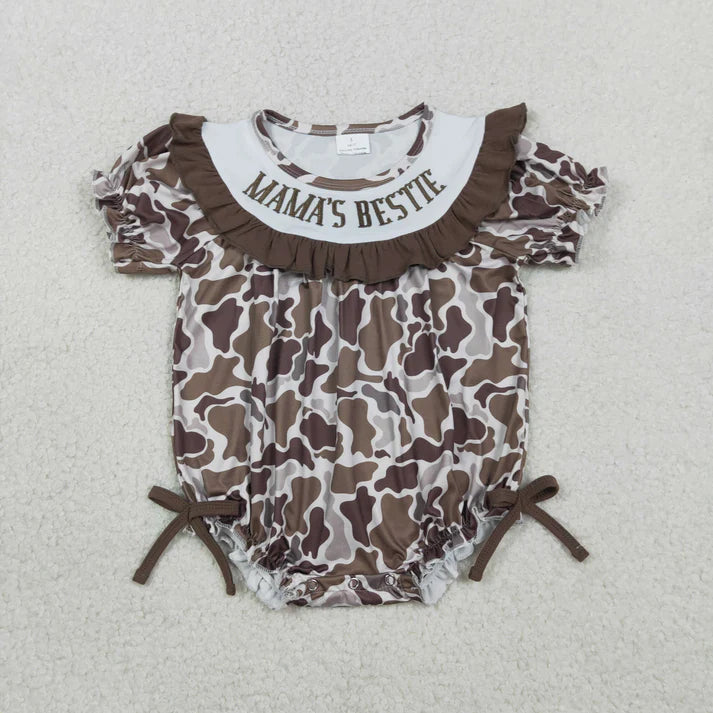 Sibling Embroidery Mama's & Daddy's Boys & Girls Southern Camo Rompers