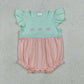 Sibling Baby Girls Clothes Flutter Sleeves Embroidery Bows Knee Length Dress Ruffle Rompers