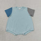 Sibling Baby Kids Short Sleeve Colorful Patchwork Rompers