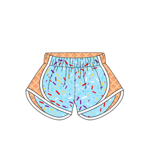 Adult Women Shorts Blue Ice-cream Yoga Shorts Bottoms Preorder SS0575 3.29