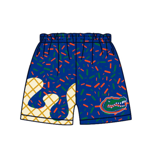 MOQ 5 pcs crocodile blue ice cream sprinkle kids boys team shorts 8.19