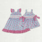 Sibling Mama's Girls Strap Bows Ruffle Knee Length Dress Bummies Tunic Rompers