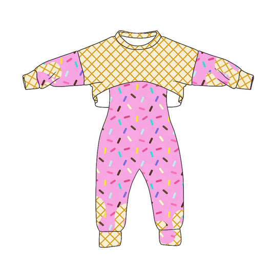 Preorder (moq 5)Baby Girls Long Sleeves Drip Shirt Top Jumpsuit 2 Piece Team Clothes Sets 8.5