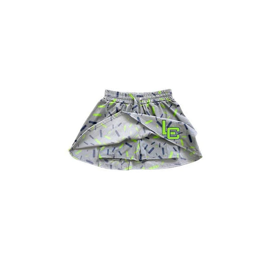 Preorder(moq 5) Baby Girls Grey LC Sprinkles Team Skort Shorts Bottoms 7.25