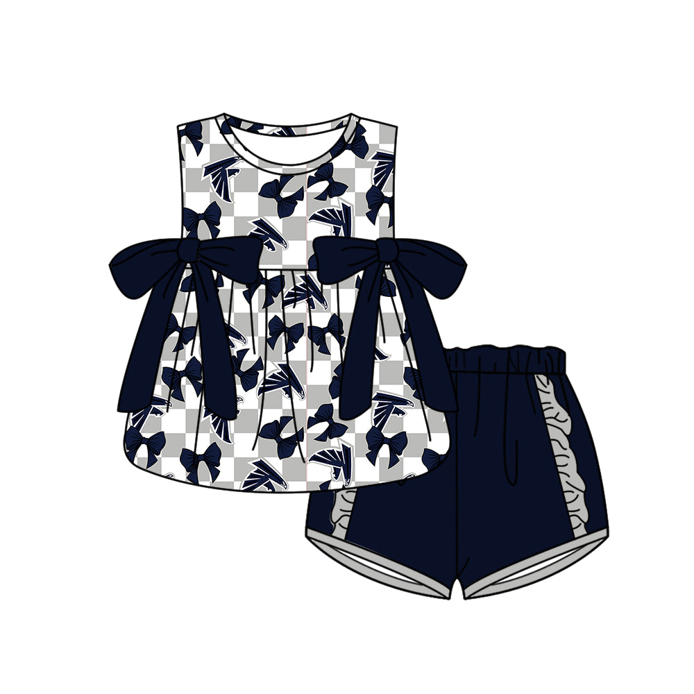 Preorder (moq 5)Baby Girls Clothes Sleeveless Tunic Tops Shorts Sets