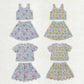 Sibling Baby Girls Bows Baseballs Softballs Top Skirt Short Team Yoga Active Scallop Clothes Sets
