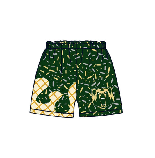 MOQ 5 pcs grey green ice cream sprinkle kids boys team shorts 8.19
