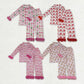Sibling Adult Women Bows Santa Trees Button Top Pants Christmas Fur Pajamas Sets 11.5
