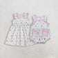 Sibling Baby Girls Sleeveless Mermaid Fishes Knee Length Dress Rompers