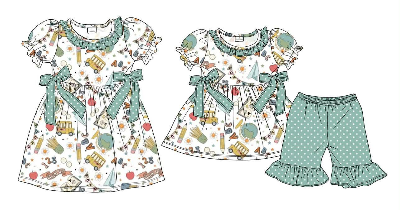 Preorder (moq 5)Baby Girls Clothes Sister Sibling Back To School Outfits Girls Dress