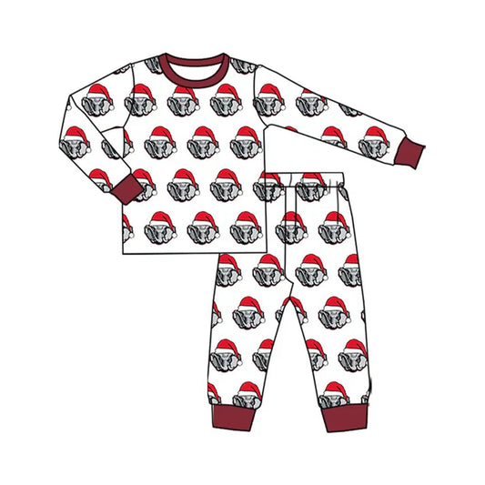 Preorder(moq 5) Baby Kids Alabama Team Christmas Top Pants Lounge Wear Pajamas Sets 8.12