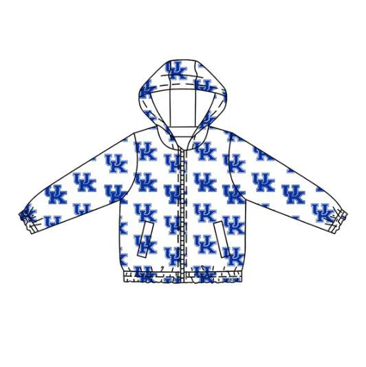 Preorder (moq 5)Baby Boys Long Sleeves Blue UK Plaid Hoodies Cardigan Jackets Top 7.24