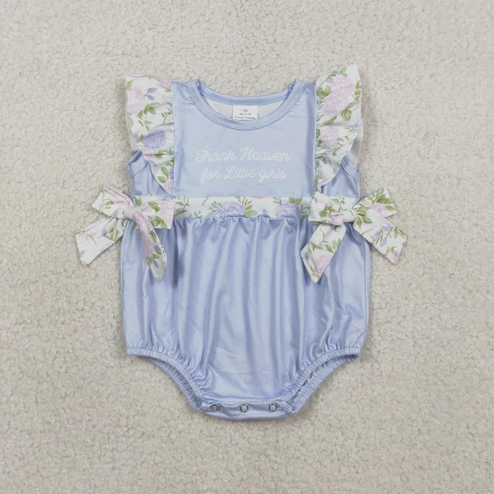 Sibling Baby Thank Heaven For Little Girls Tunic Ruffle Shorts Clothes Set Rompers