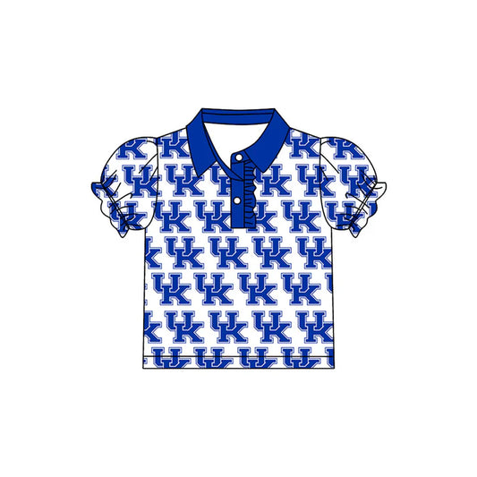Preorder(moq 5)Baby Girls UK Team Short Sleeve Tee Pullovers Polo Shirts Tops 7.22