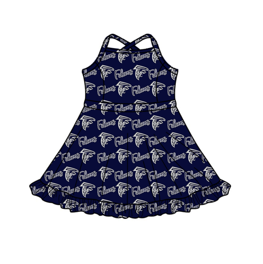 Preorder (moq 5)Baby Girls Dress Boutique Strap Knee Length Dress