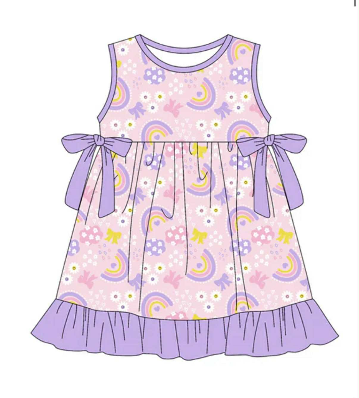 Preorder Moq 5 Baby Girls Dress Knee Length Dresses