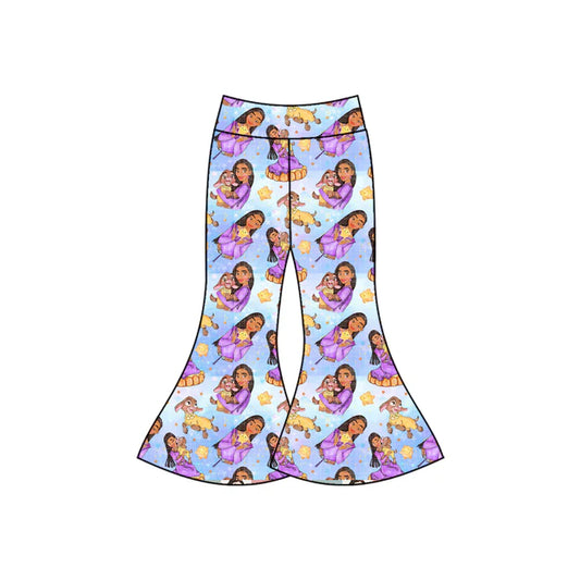 Preorder(moq 5) Baby Girls Cartoon Princesses Bell Bottom Pants Bottom 12.26