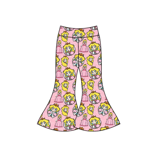 Preorder(moq 5) Baby Girls Cartoon Princesses Bell Bottom Pants Bottom 12.26