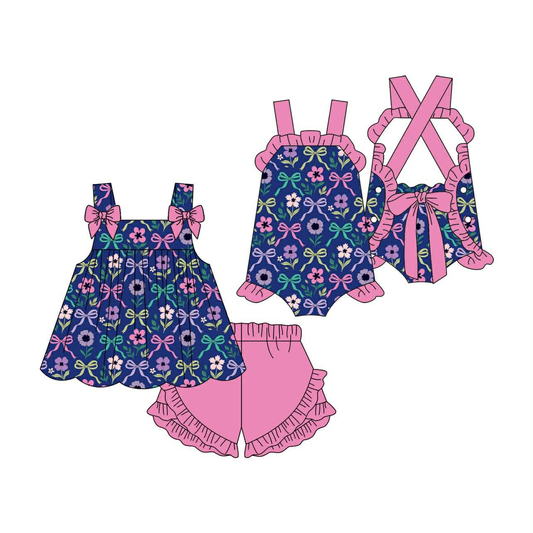 Preorder (moq 5)Baby Girls Clothes Sibling Sister Baby Rompers
