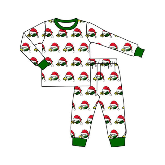 Preorder(moq 5) Baby Kids Eagle Team Christmas Top Pants Lounge Wear Pajamas Sets 8.12